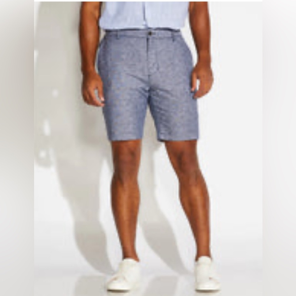 Men's Blue Chambray Stretch Shorts